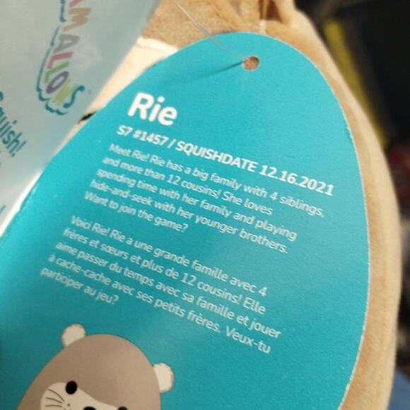 NWT Squishmallows Rie the Brown Sea Otter 8 inch Kellytoy Stuffed Animal Plush - Picture 5 of 9